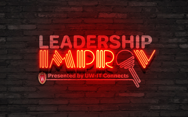Leadership Improv logo on brick wall