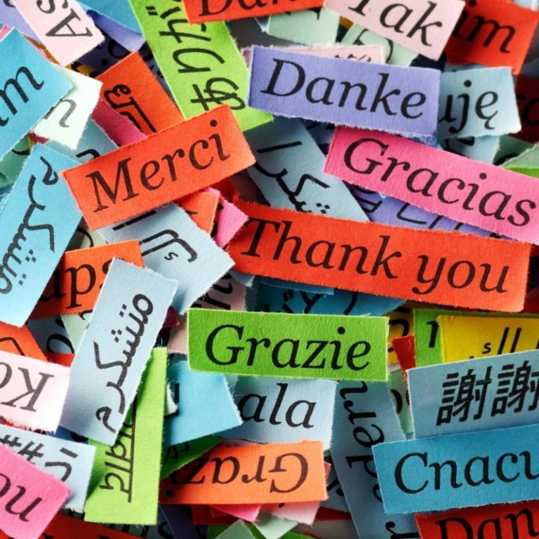 "Thank You" in multiple languages